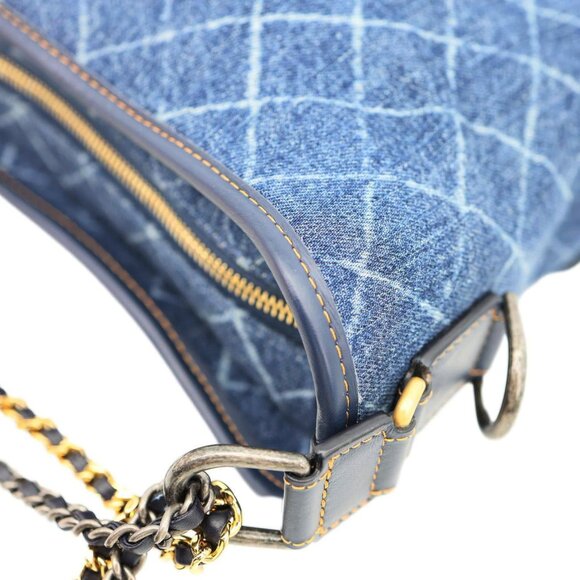 Chanel  Gabrielle Medium Denim Hobo Bag Blue - Picture 6 of 11